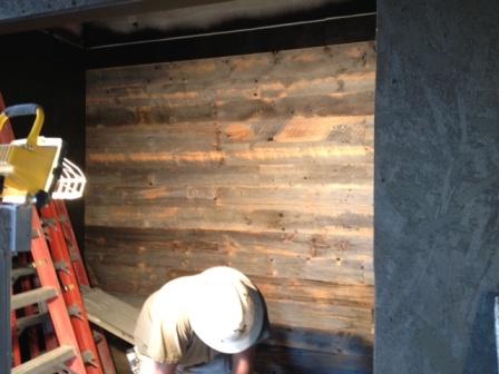 512 Main Street 2nd floor - The Rusty Zipper has reclaimed materials being installed as wall finishes. 