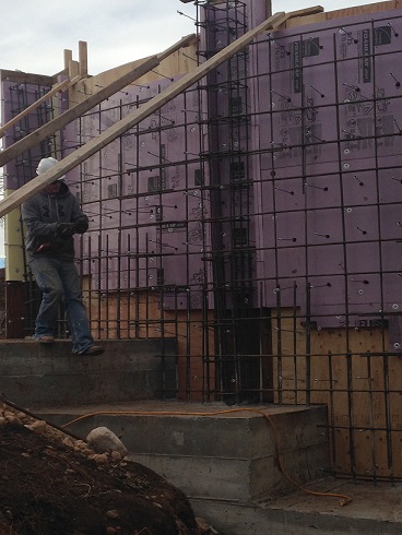 Work is continuing on the wing walls for the pedestrian bridge. 