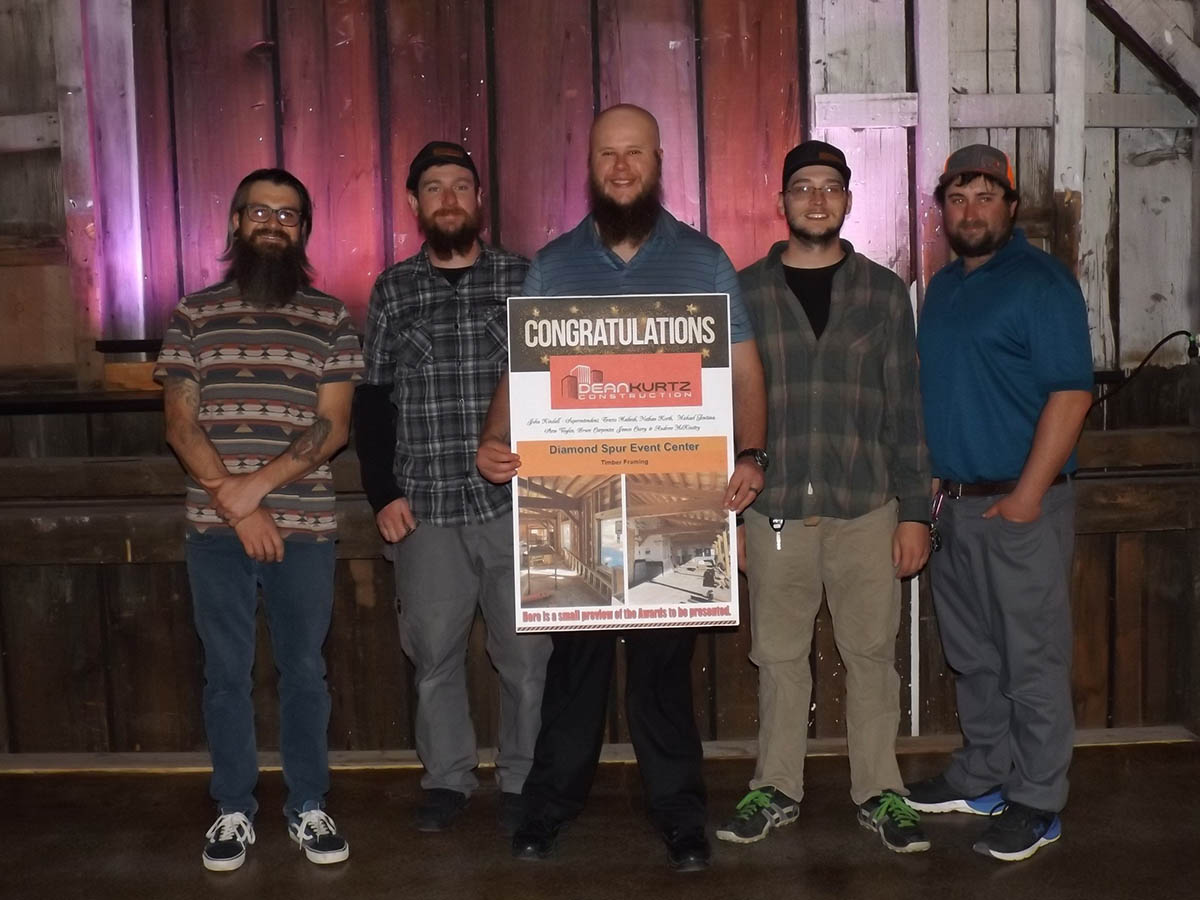Photo of award recipients Diamond Spur Event Center.